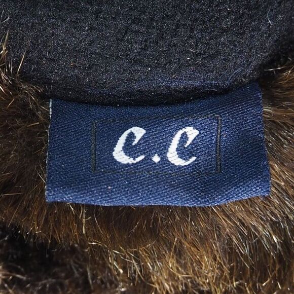 C.C Vintage 90s Faux Fur Bucket Hat Brown OS - Picture 6 of 7